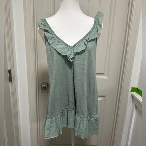 American Eagle Outfitters Sage Ruffle Camisole